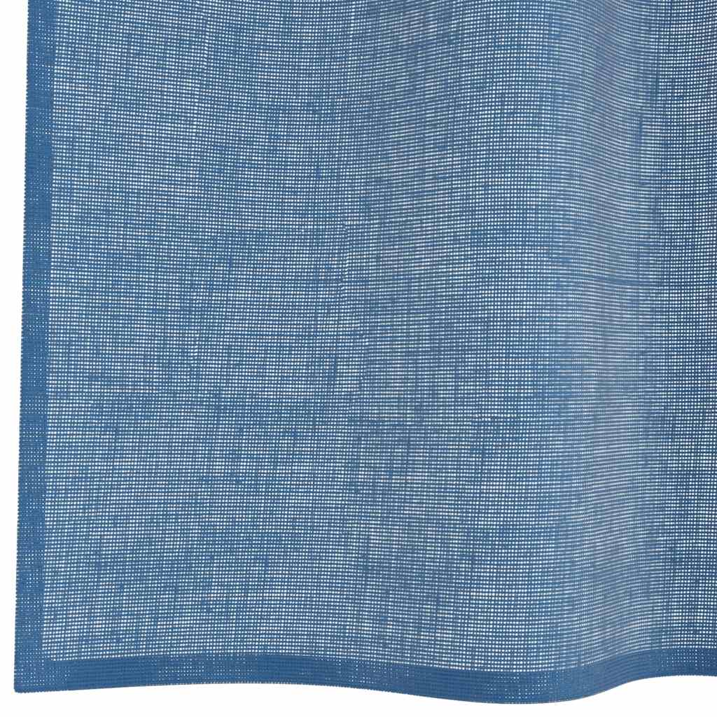 Voile zavjese s petljama 2 kom. kraljevsko plave 140x140 cm