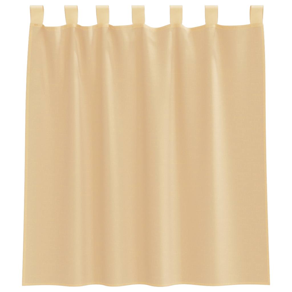 Voile zavjese s petljama 2 kom pijesak 140x140 cm