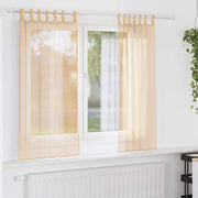 Voile zavjese s petljama 2 kom pijesak 140x140 cm