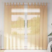 Voile zavjese s petljama 2 kom pijesak 140x225 cm