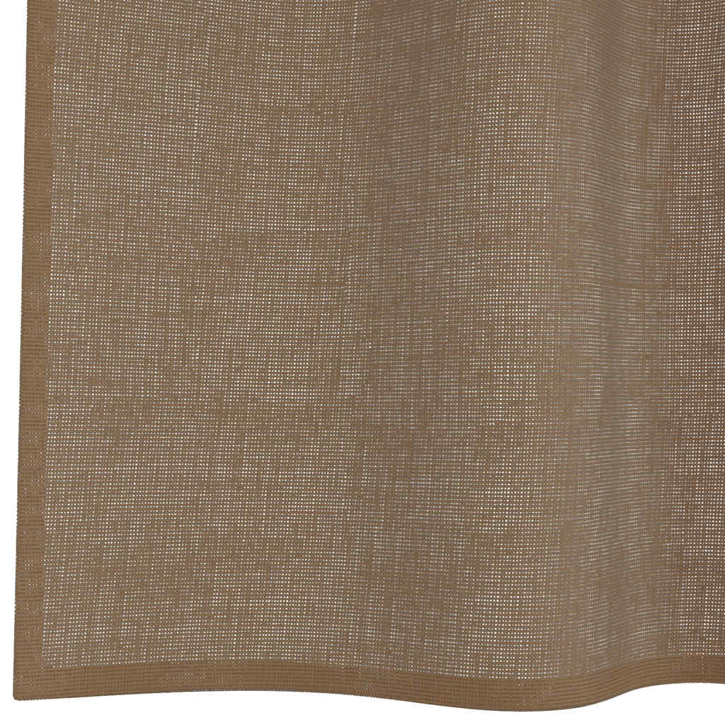 Voile zavjese s petljama 2 kom svijetlosmeđe 140x140 cm