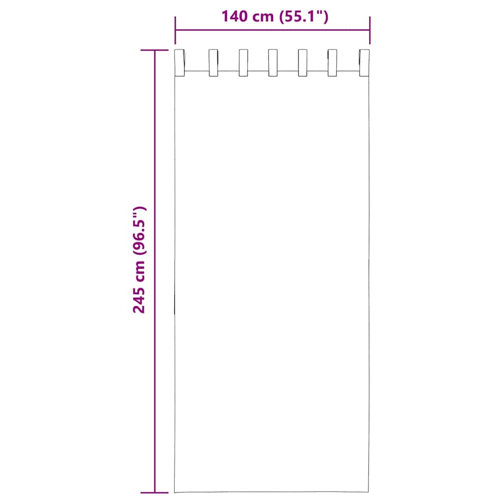 Voile zavjese s petljama 2 kom žute 140x245 cm