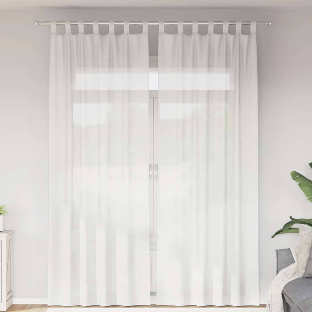 Voile zavjese s petljama 2 kom bijele 140x260 cm