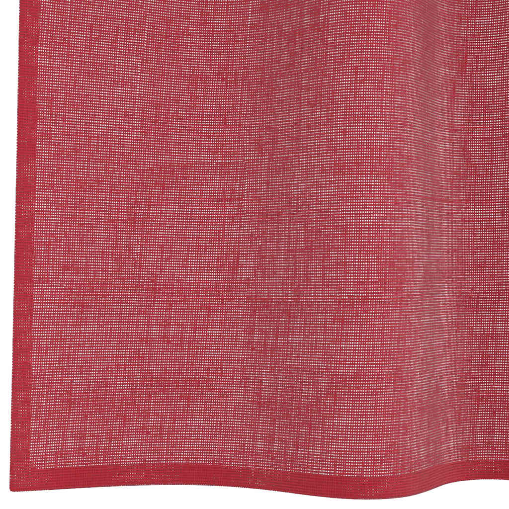 Voile zavjese s petljama 2 kom. vinsko crvene 140x260 cm