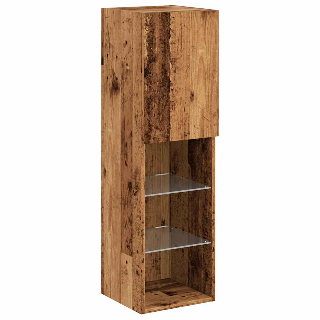 TV ormarići s LED svjetlima 2 kom boja drva 30,5 x 30 x 102 cm