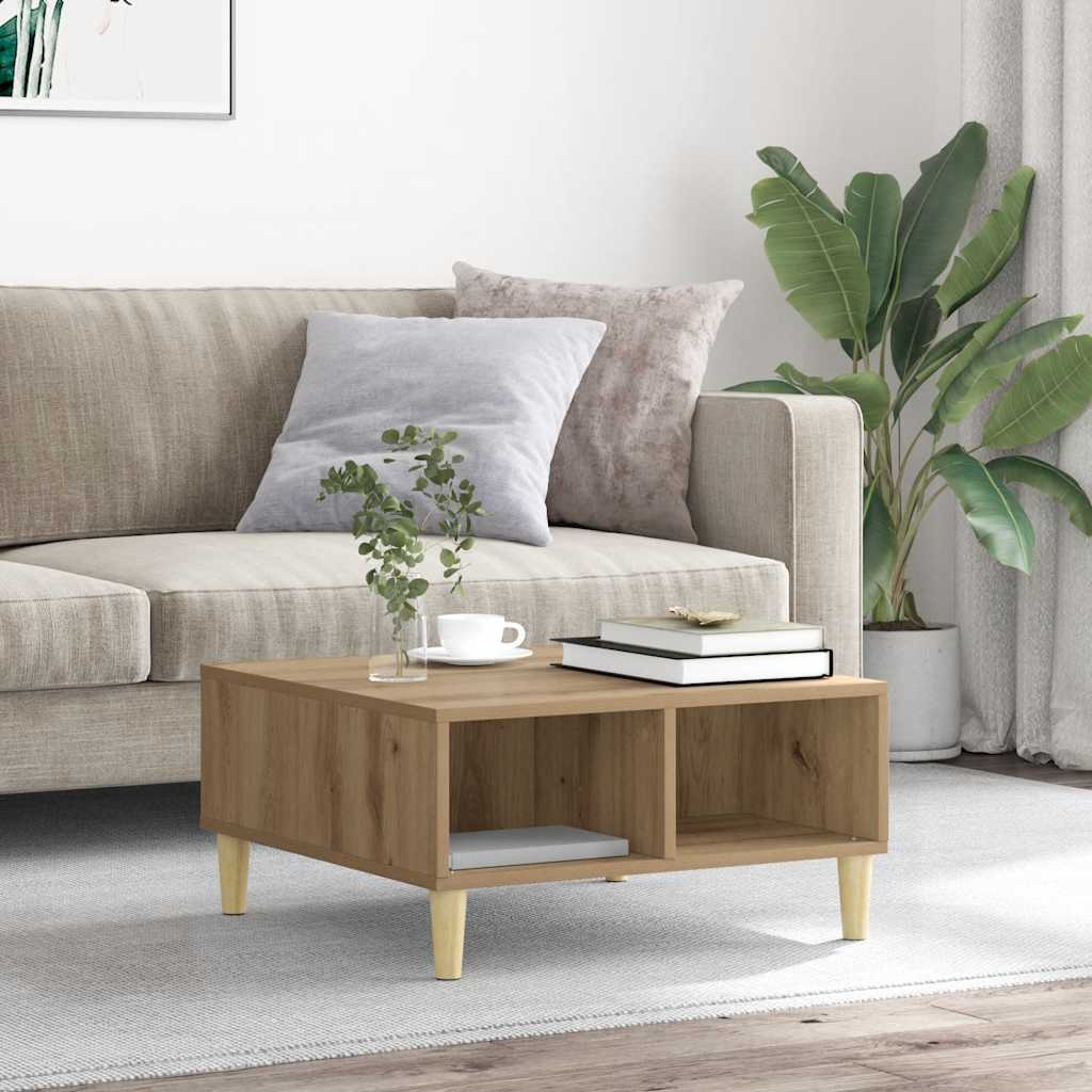 Stol za kavu Artisan hrast 60x60x30 cm izrađeno drvo