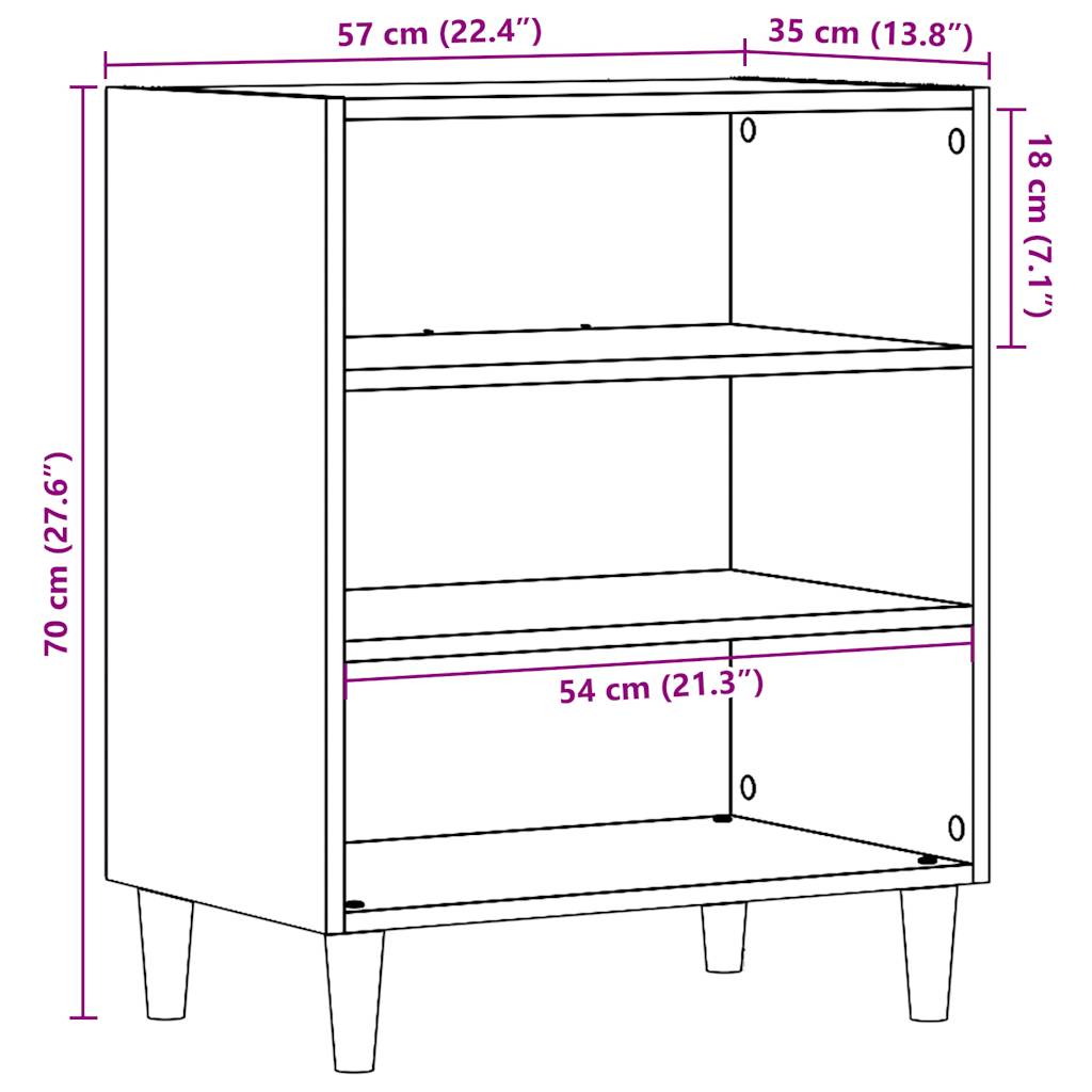Komoda boja staro drvo 57x35x75 cm od konstruiranog drva