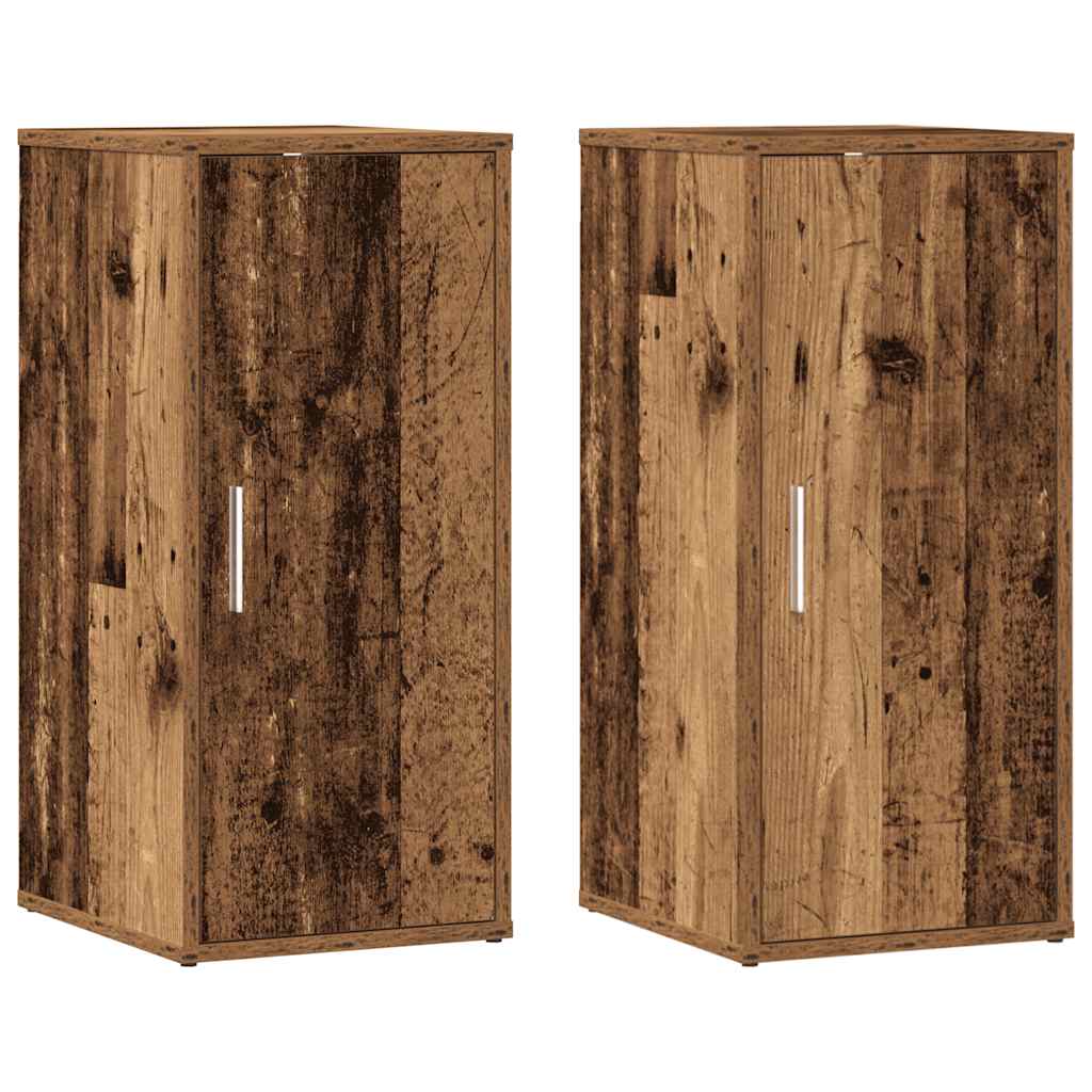 Ormari za cipele 2 kom staro drvo 32x35x70 cm konstruirano drvo