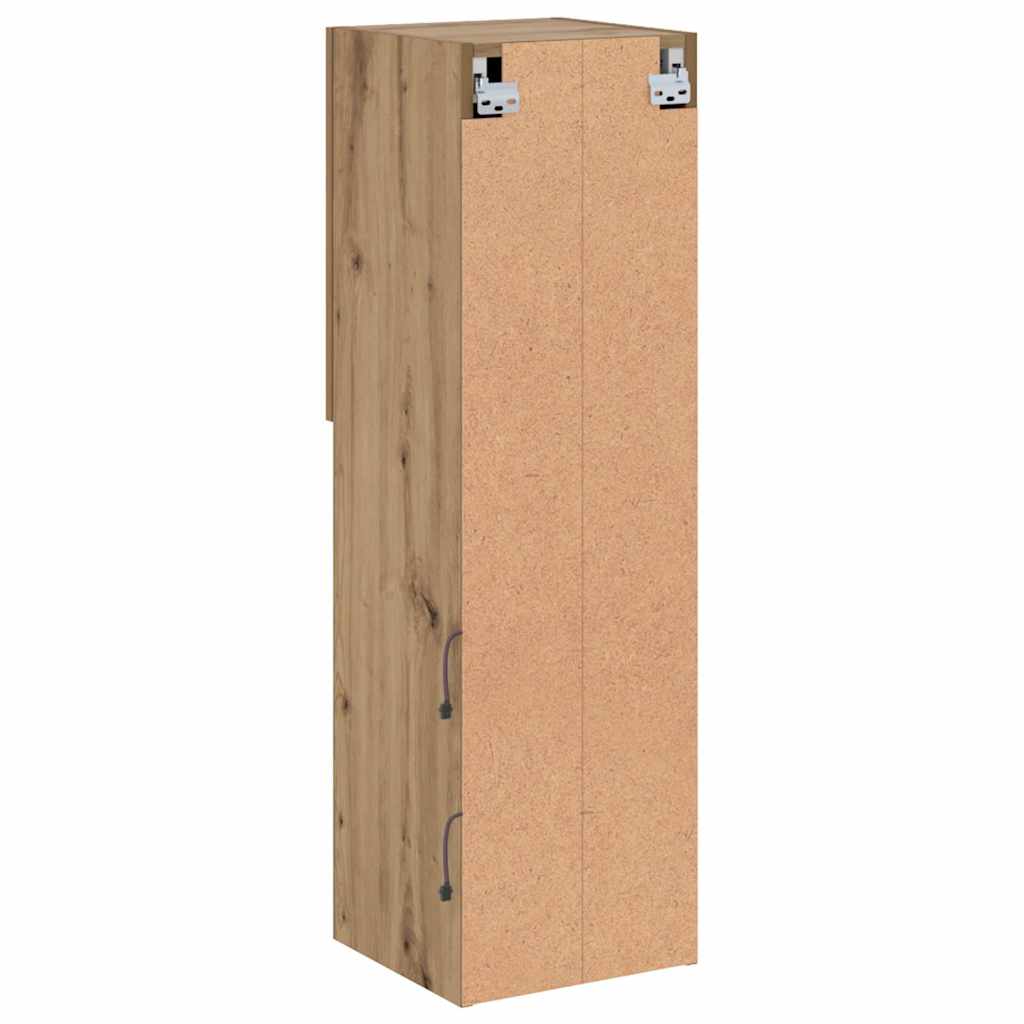 TV ormarići s LED svjetlima 2 kom boja hrasta 30,5x30x102 cm
