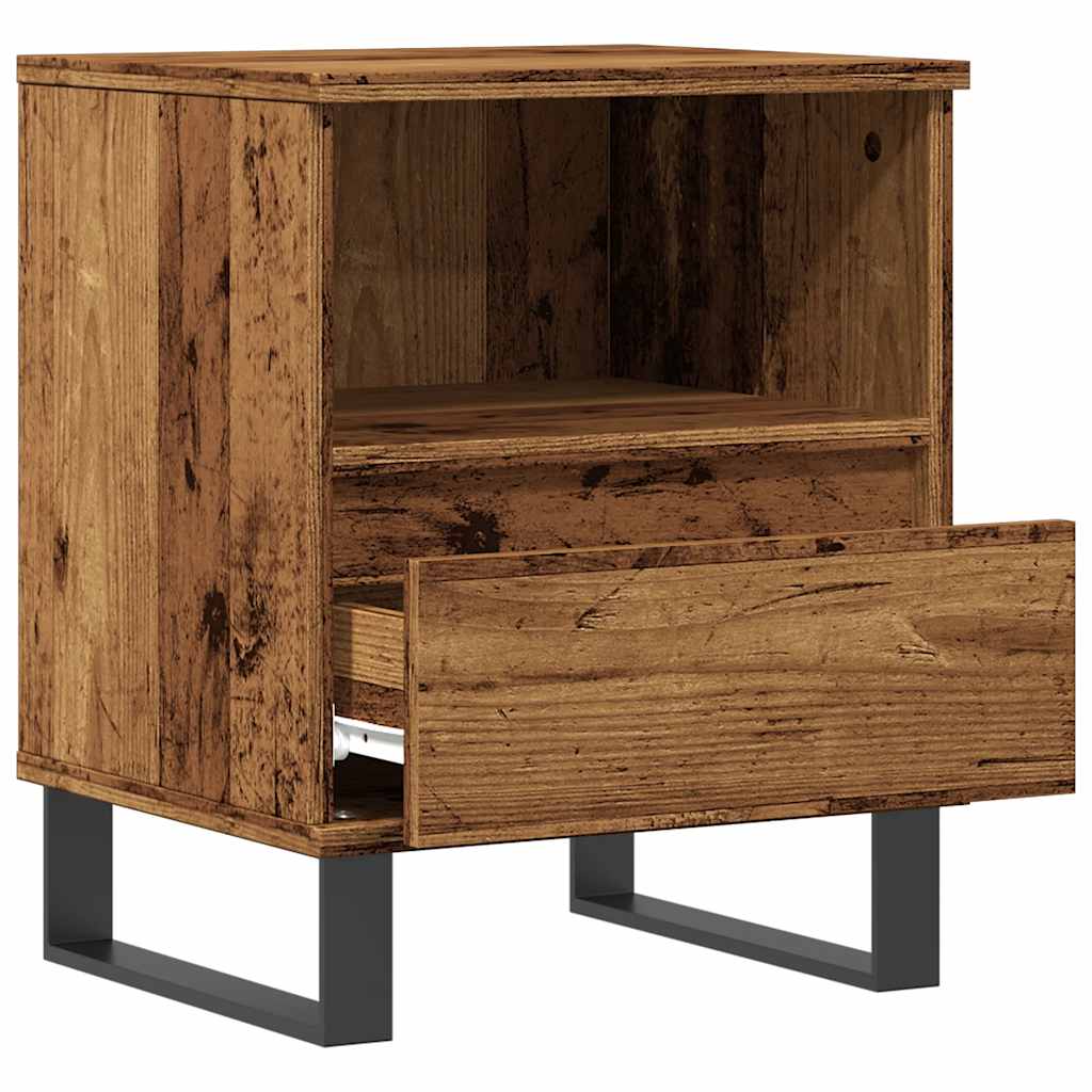 Noćni ormarići 2 kom Staro drvo 40x35x50 cm Konstruirano drvo