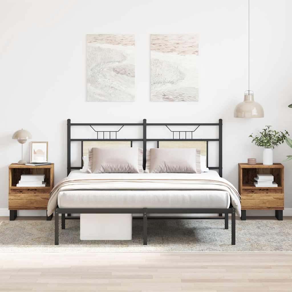 Noćni ormarići 2 kom Staro drvo 40x35x50 cm Konstruirano drvo