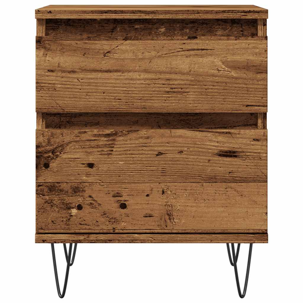 Noćni ormarići 2 kom Staro drvo 40x35x50 cm Konstruirano drvo