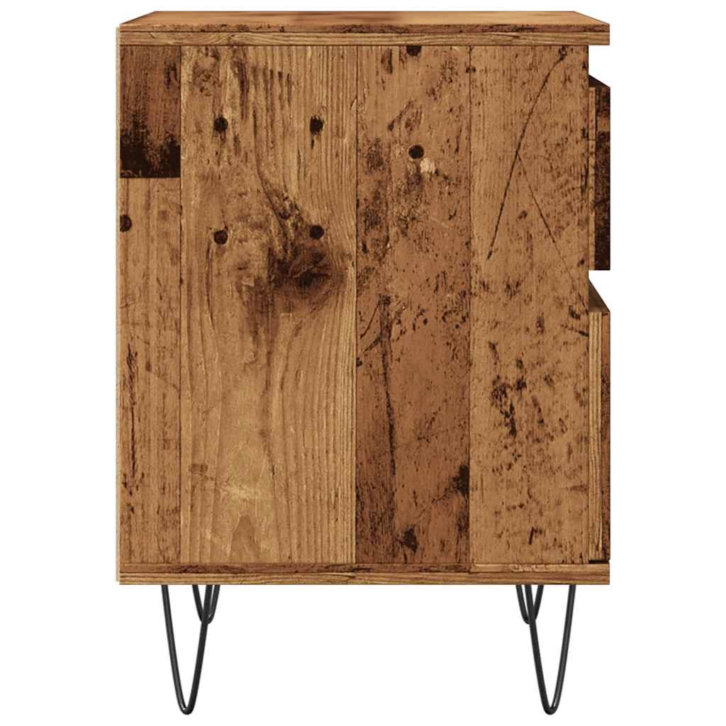 Noćni ormarići 2 kom Staro drvo 40x35x50 cm Konstruirano drvo