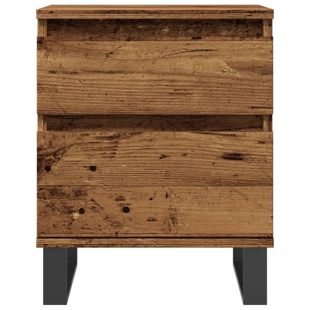 Noćni ormarići 2 kom Staro drvo 40x35x50 cm Konstruirano drvo
