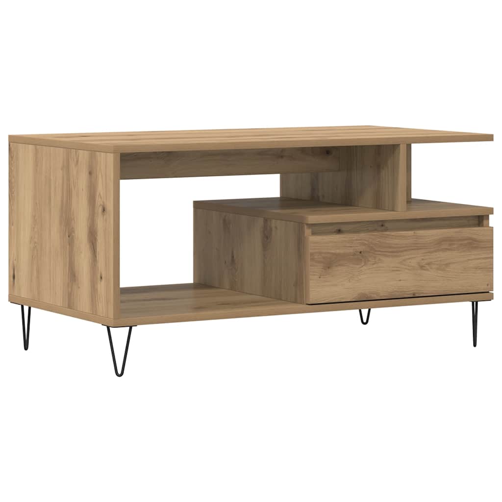 Stol za kavu Artisan hrast 90x49x45 cm izrađeno drvo