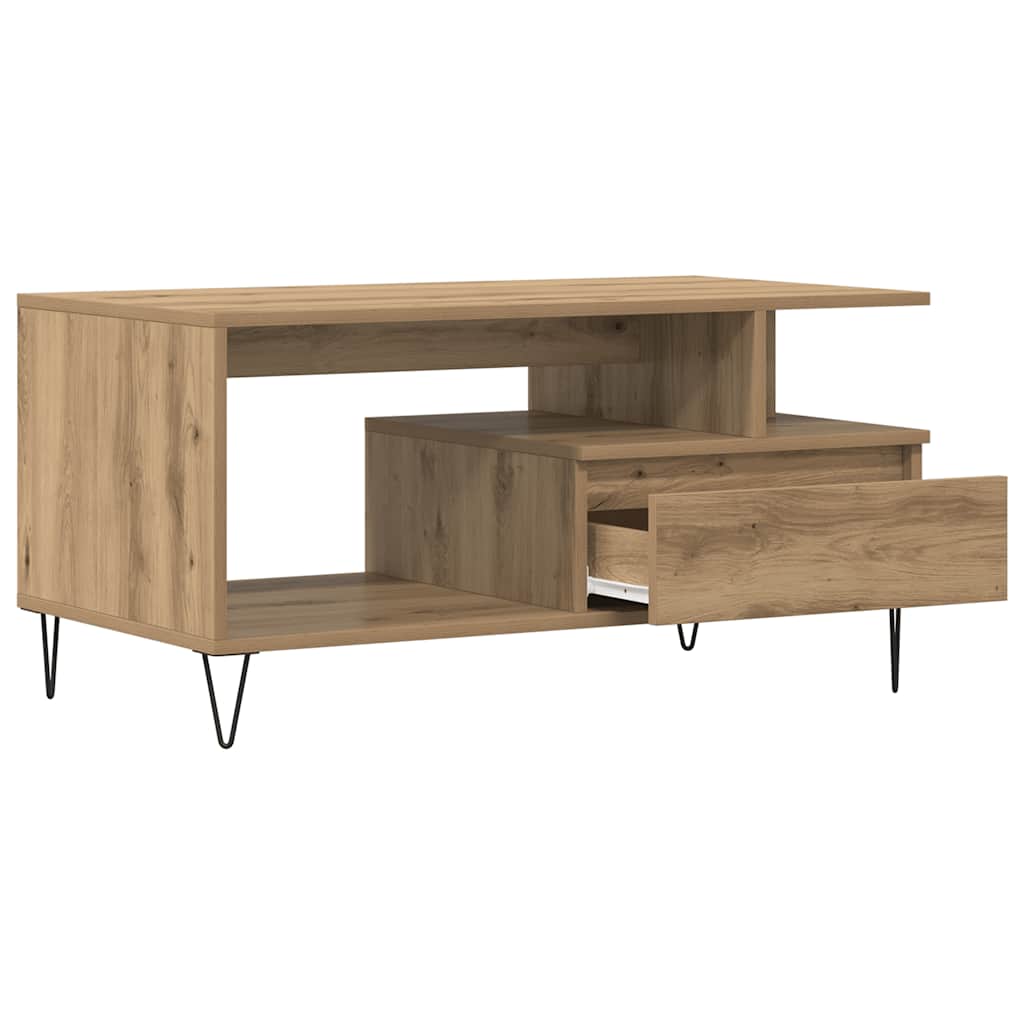 Stol za kavu Artisan hrast 90x49x45 cm izrađeno drvo