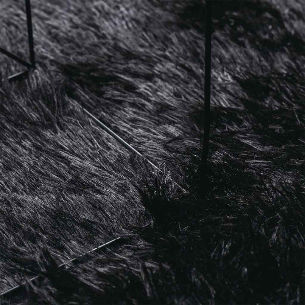 Čupavi tepih s visokim vlaknima NAVARRA crni 130x200 cm