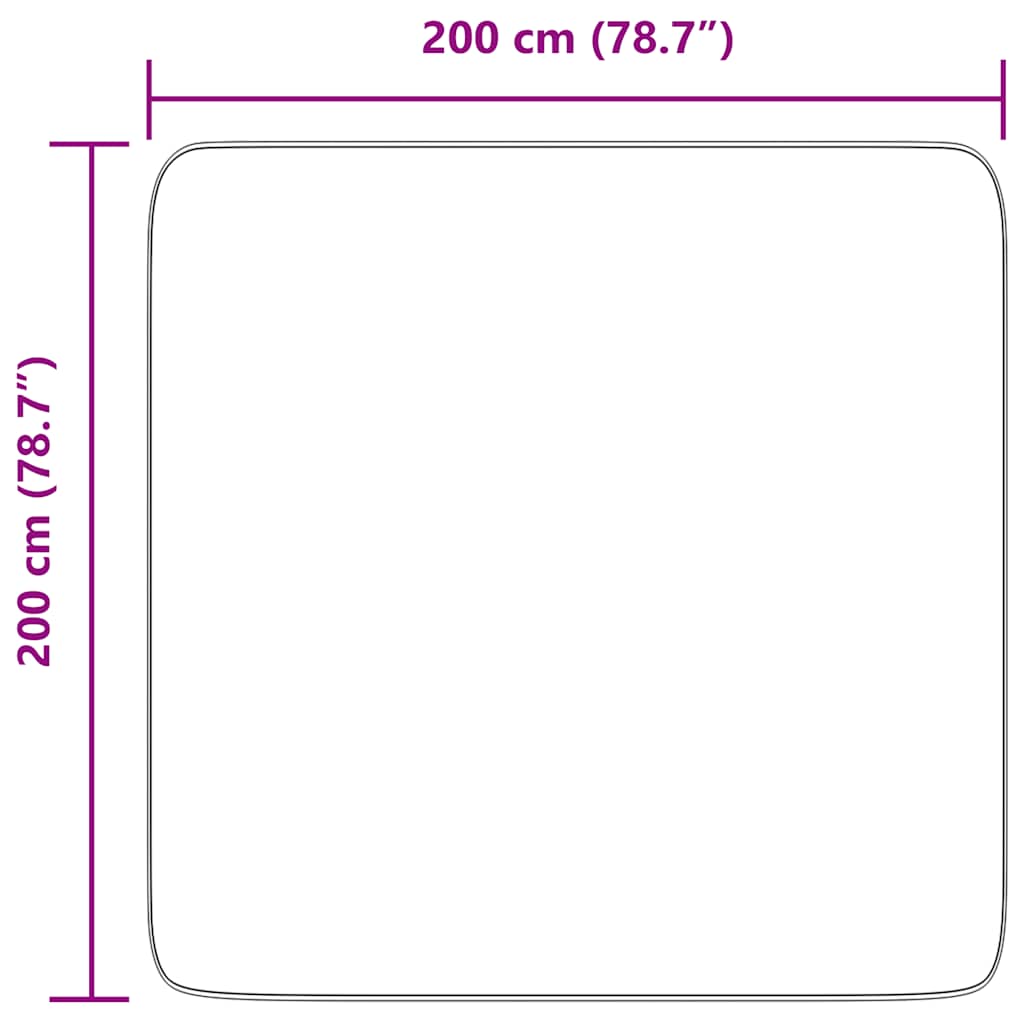 Čupavi tepih s visokim vlaknima NAVARRA tamnoplavi 200x200 cm