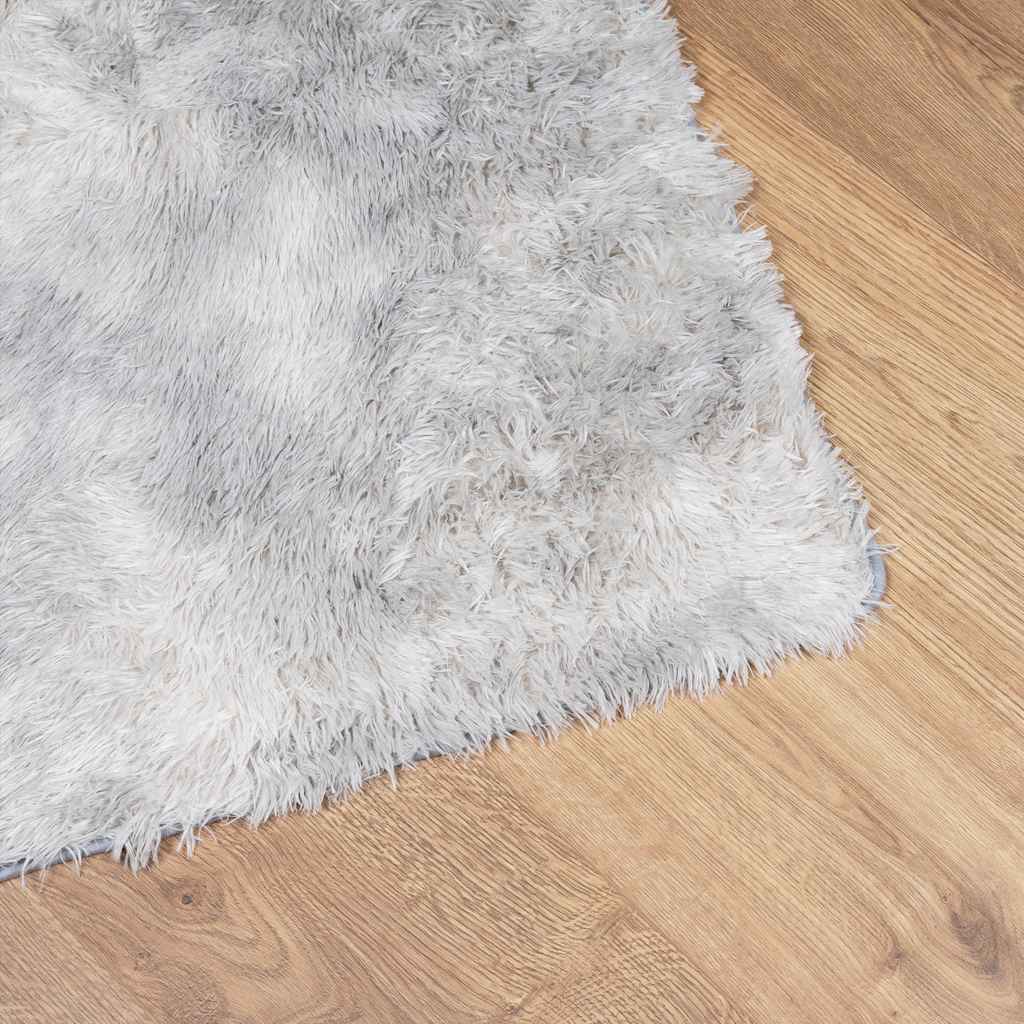 Čupavi tepih s visokim vlaknima NAVARRA srebrnosiva 200x200cm