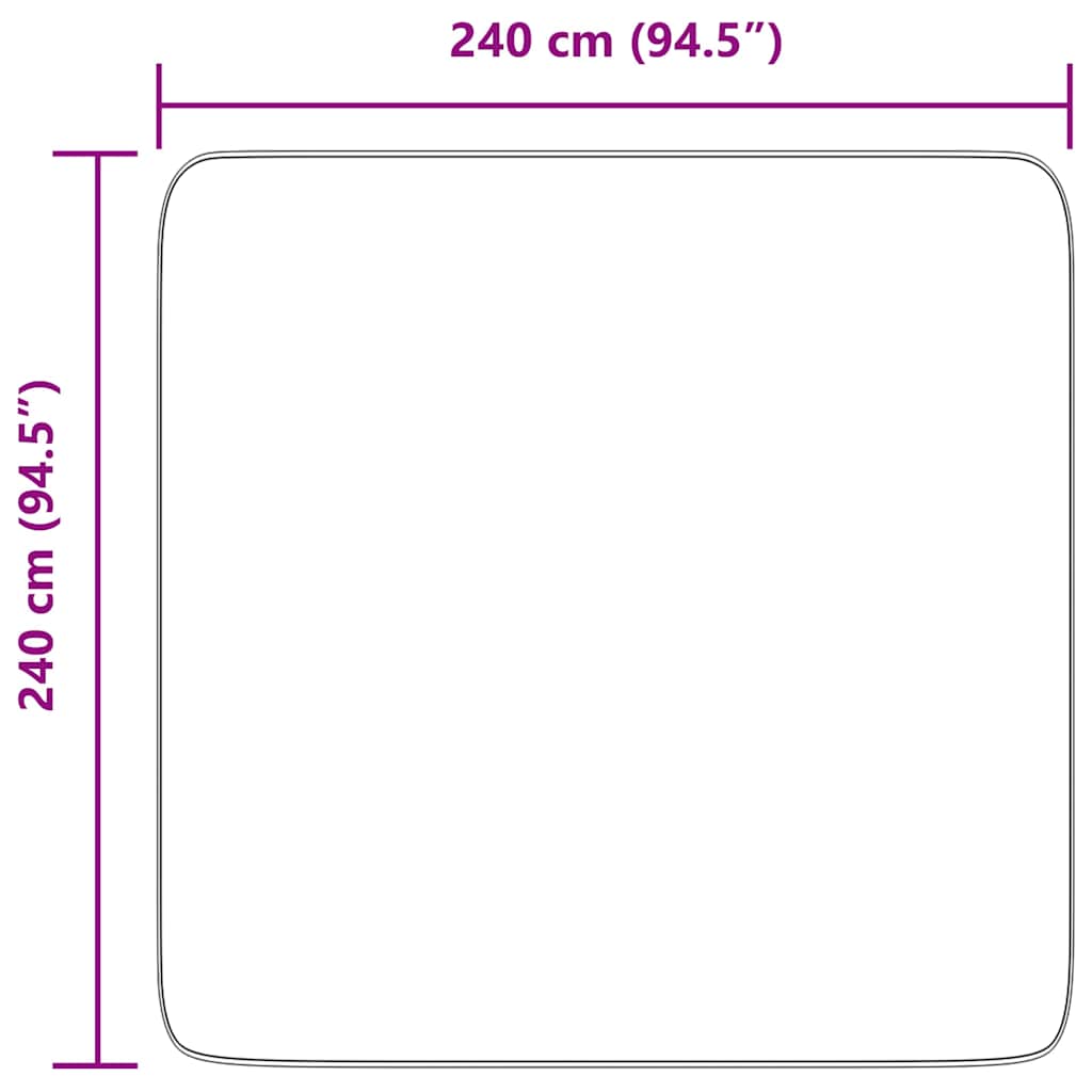 Čupavi tepih s visokim vlaknima NAVARRA tamnosiva 240x240 cm