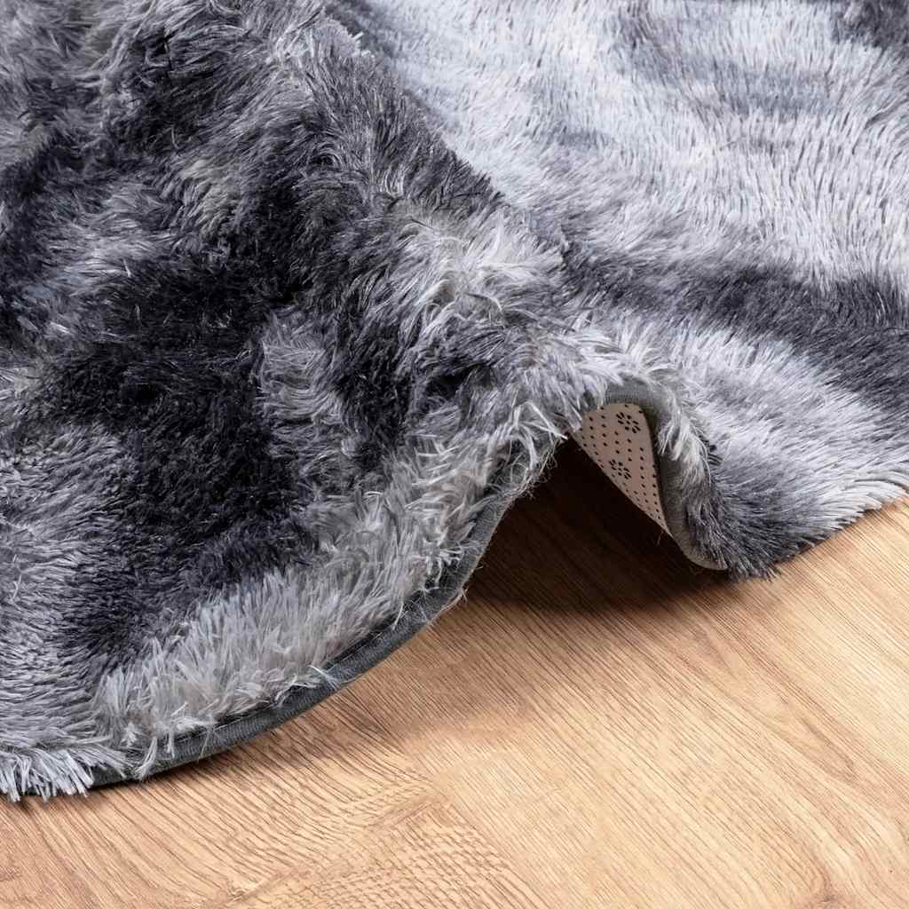 Čupavi tepih s visokim vlaknima NAVARRA tamnosiva 200x200 cm