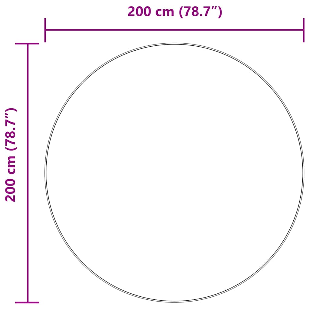 Čupavi tepih s visokim vlaknima NAVARRA tamnoplavi 200x200 cm