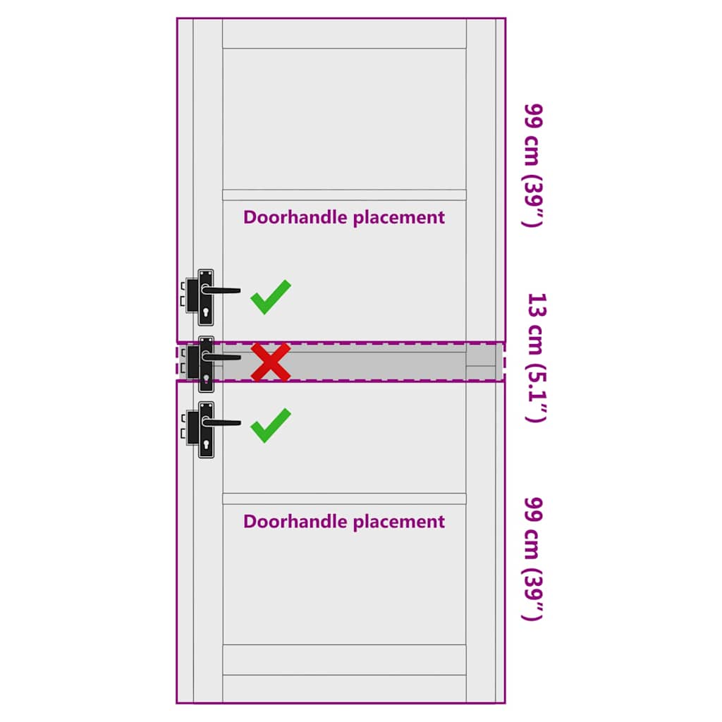 Unutarnja vrata ORKDAL Bijela primerana 93 x 211 cm