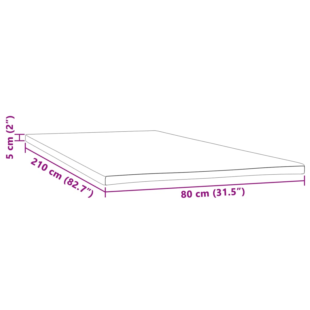 Nadmadrac 80 x 210 x 5 cm