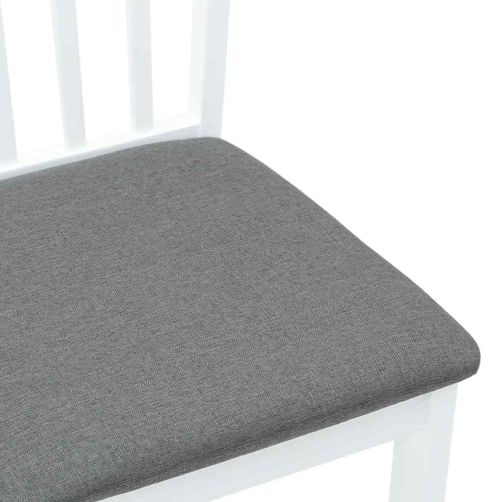 Blagovaonske stolice s jastucima 2 kom. Bijela guma od punog