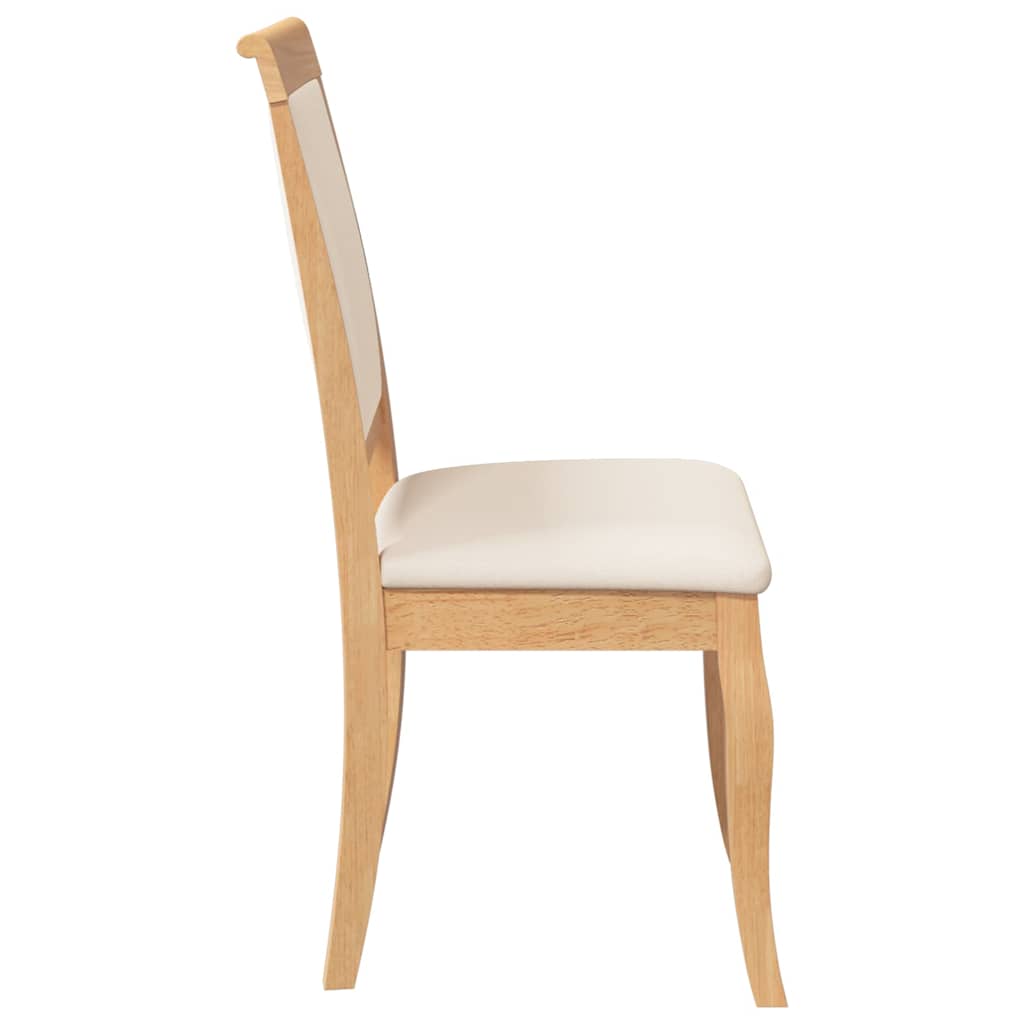 Blagovaonske stolice s jastucima 2 kom prirodna guma od punog