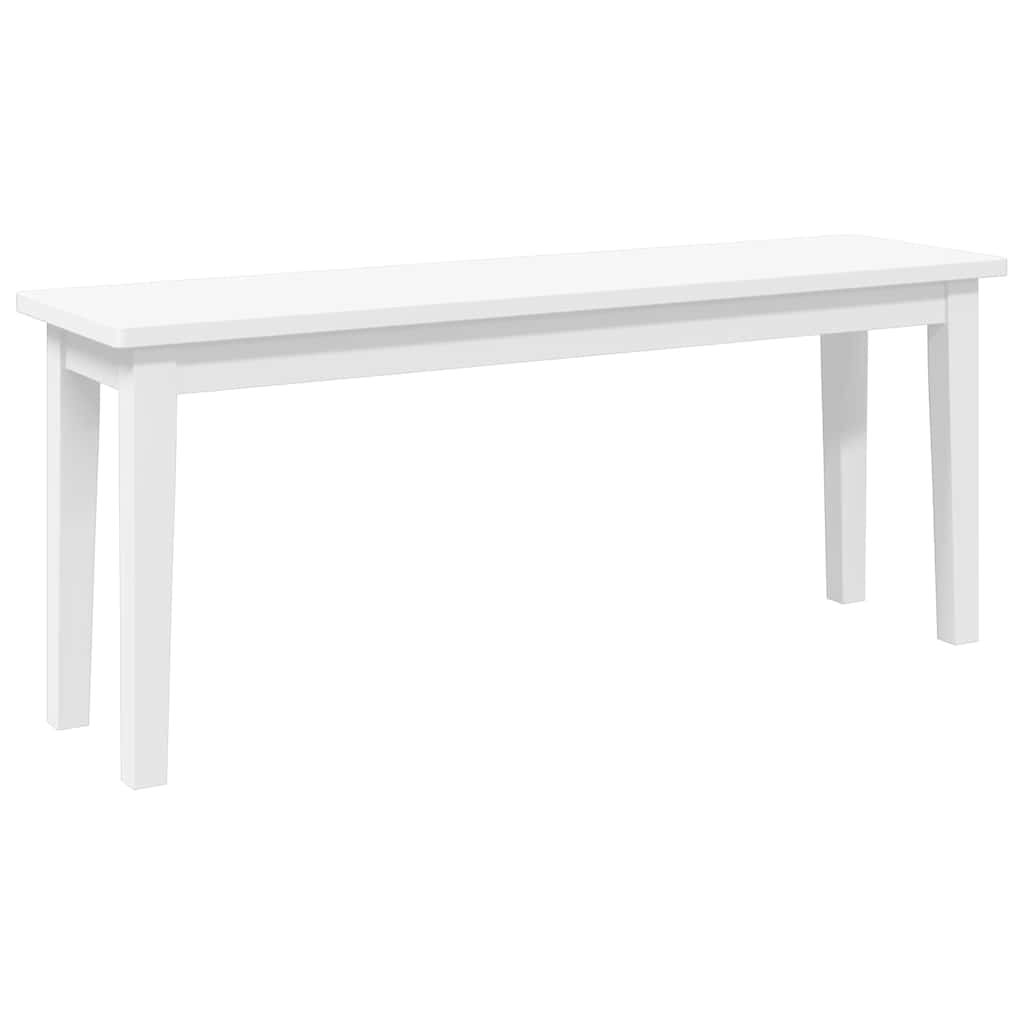 Klupa 110 cm bijela puna drvena guma