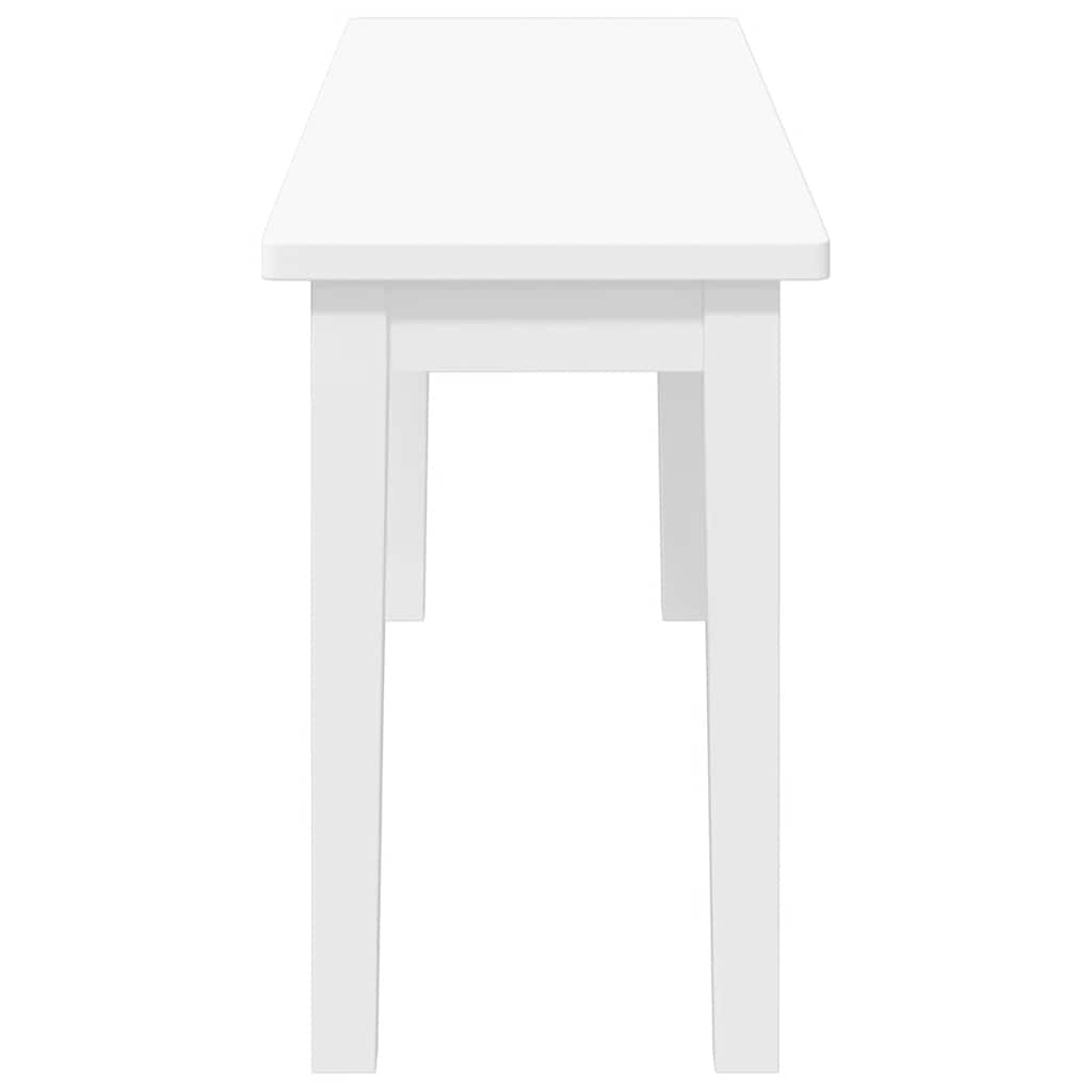 Klupa 110 cm bijela puna drvena guma