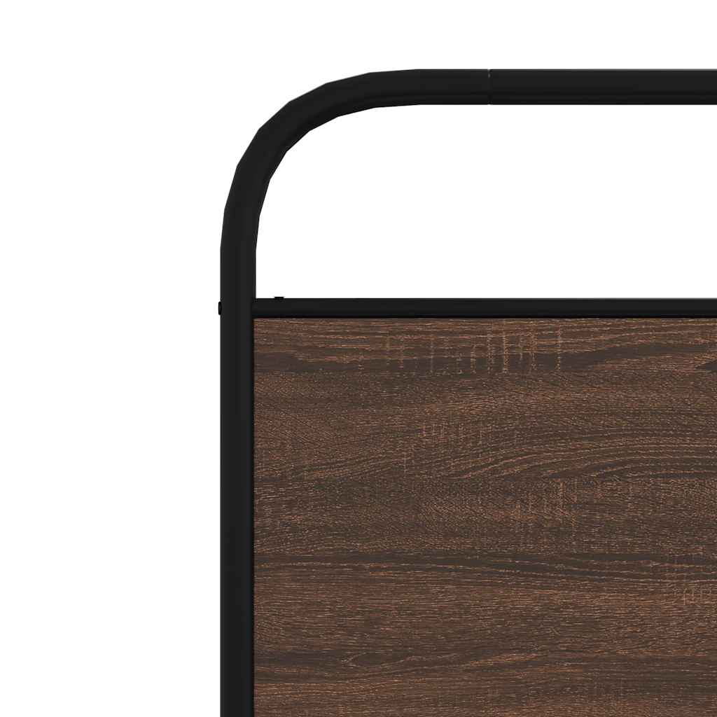 Zamjensko uzglavlje smeđa boja hrasta 90 cm čelik i konstruirano drvo