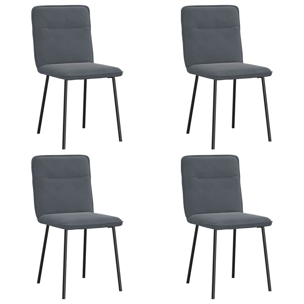 Blagovaonske stolice 4 kom tamnosive baršunaste