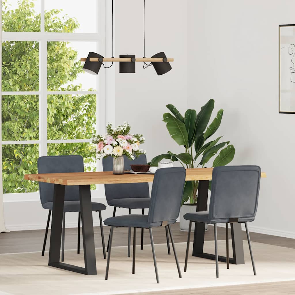 Blagovaonske stolice 4 kom tamnosive baršunaste