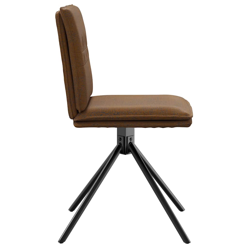 Blagovaonske stolice 4 kom smeđe od umjetne brušene kože