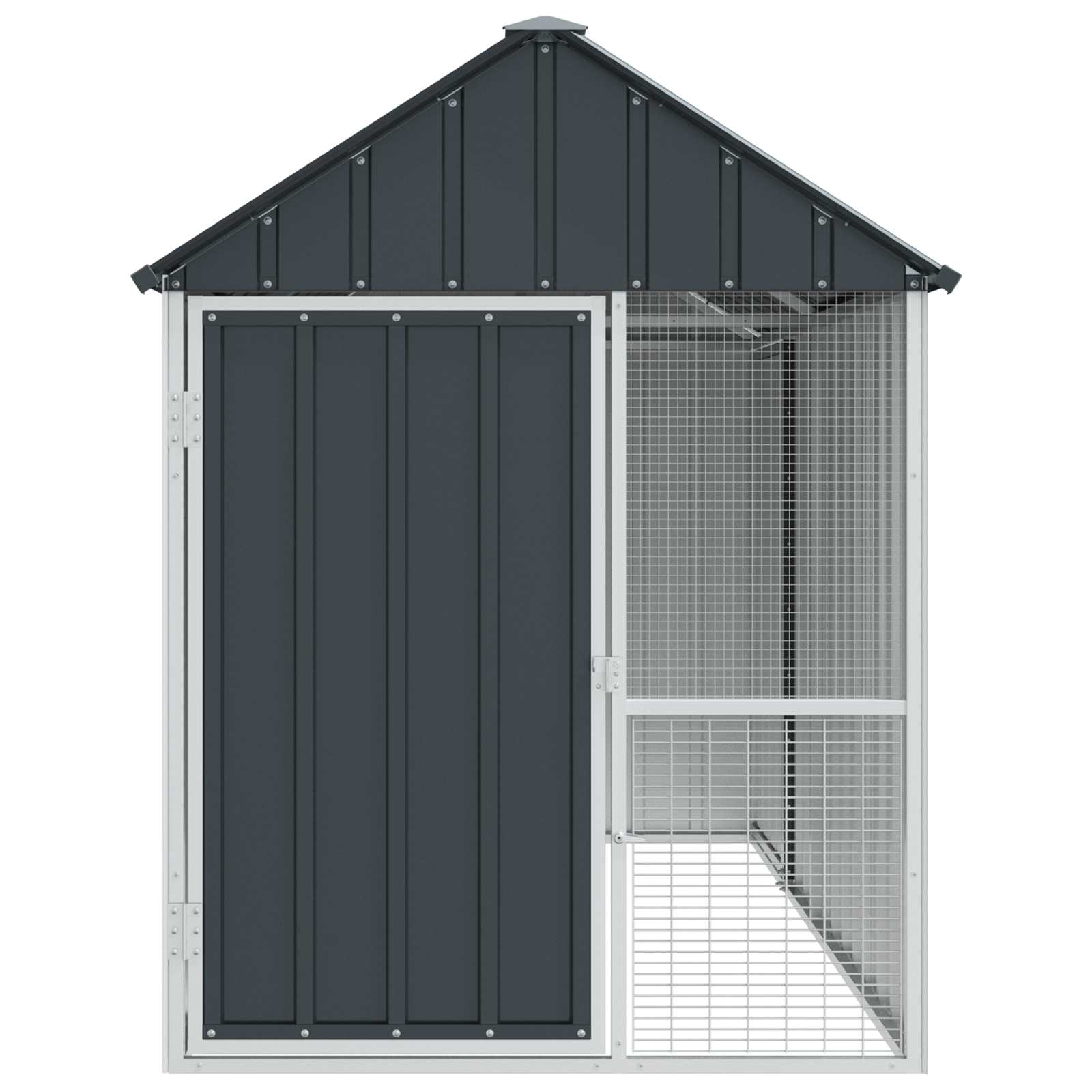 Kavez za ptice Antracit 215 x 112 x 141 cm Cinkani čelik