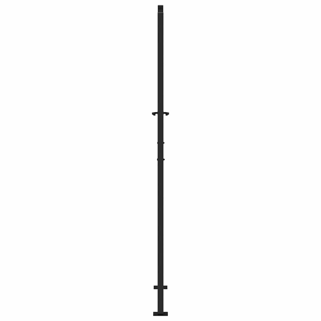 Vrtna vrata crna 100x200 cm čelična svjetlosna dizajna