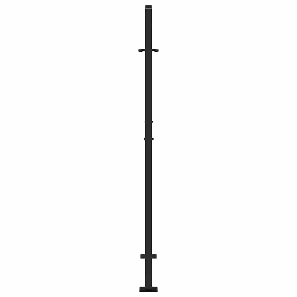 Vrtna vrata crna 100x150 cm čelična dizajn plamena