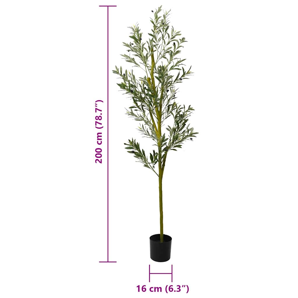 Umjetna maslina 800 listova 200 cm zelena