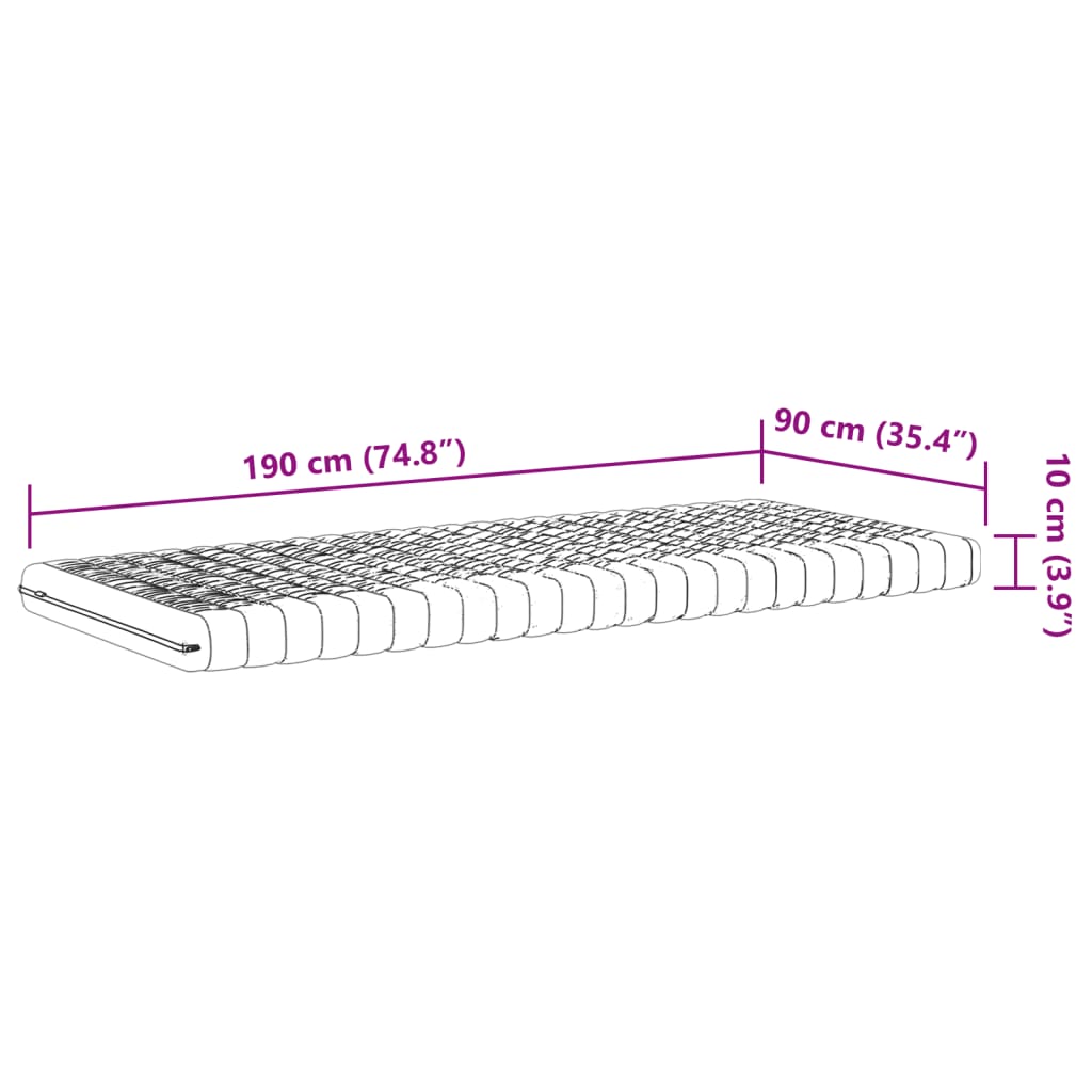 Dnevni krevet na razvlačenje s madracima 90x190 cm od borovine