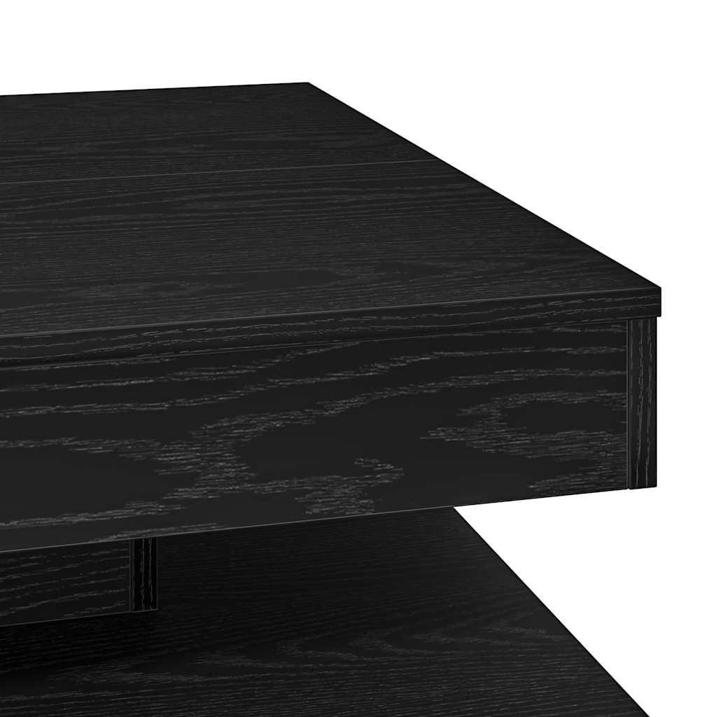 Klub stolić rotirajući za 360 stupnjeva crni 70x70x34,5 cm