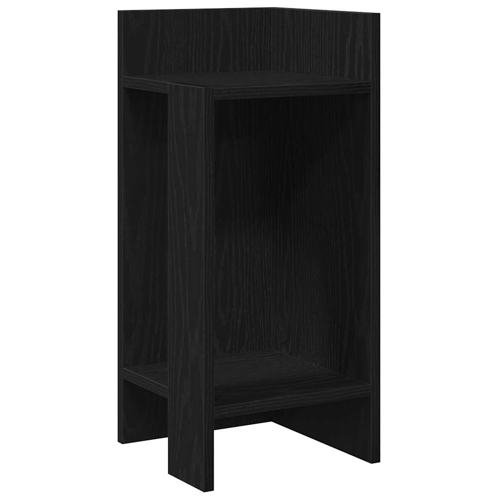 Pomoćni stolić s policom crni 25,5x27x60 cm