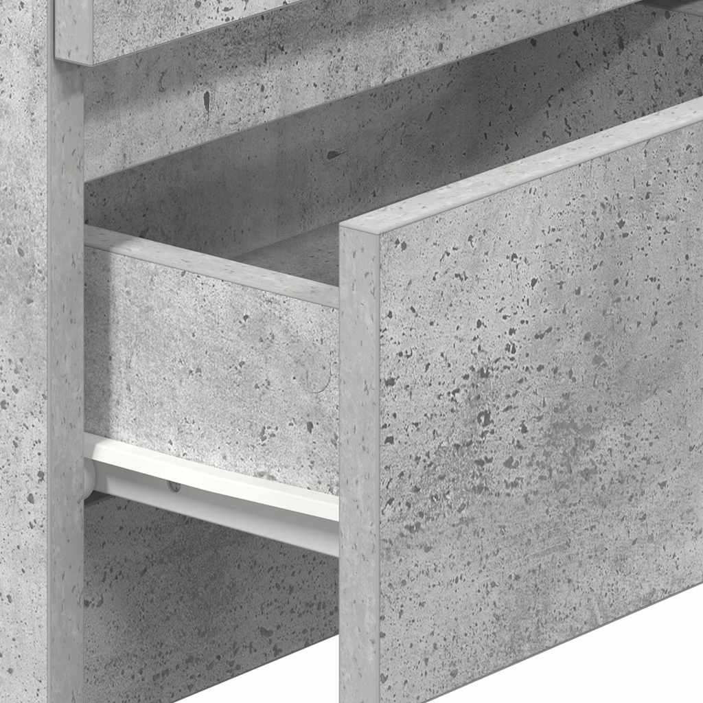 Noćni ormarići 2 kom s 2 ladice betonsko sive boje 40x33x60 cm