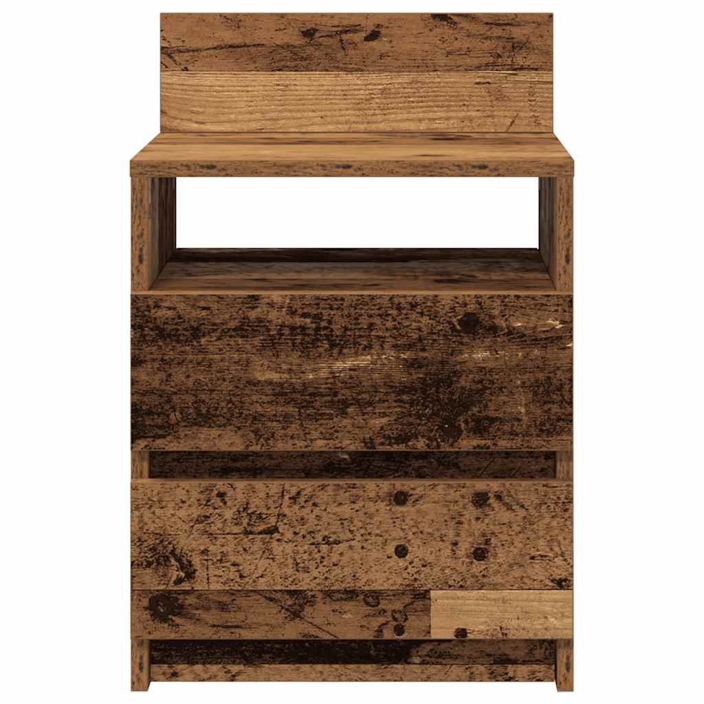 Noćni ormarići 2 kom s 2 ladice staro drvo 40x33x60 cm