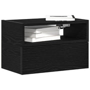 Zidni noćni ormarić crni 45x26x28,5 cm
