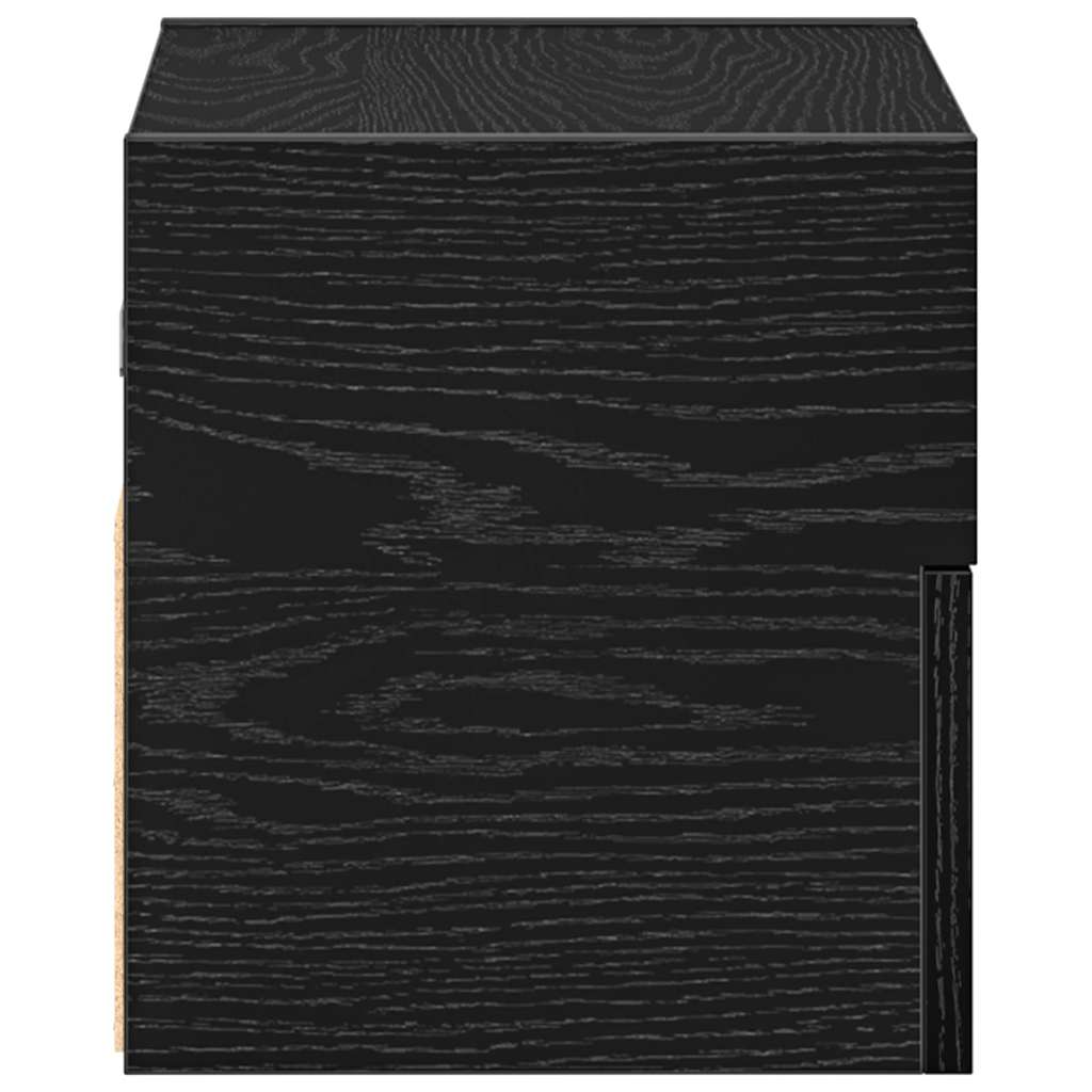 Zidni noćni ormarići 2 kom crni 45x26x28,5 cm