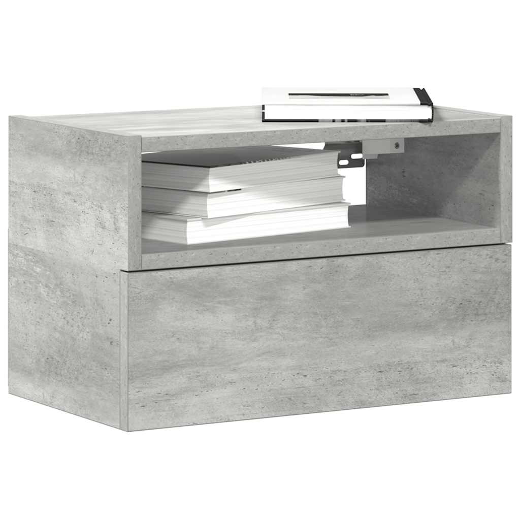 Zidni noćni ormarić beton siva 45x26x28,5 cm