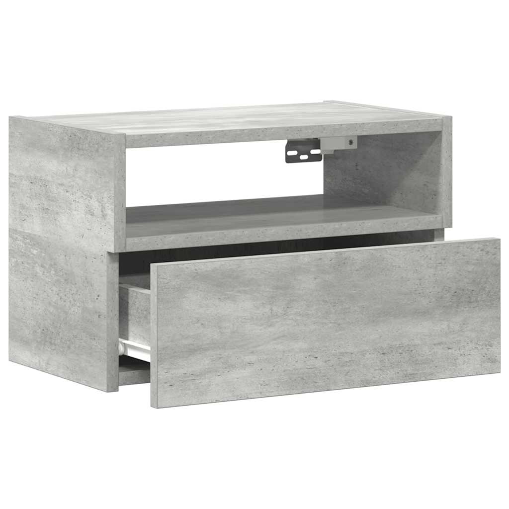 Zidni noćni ormarići 2 kom beton siva 45x26x28,5 cm