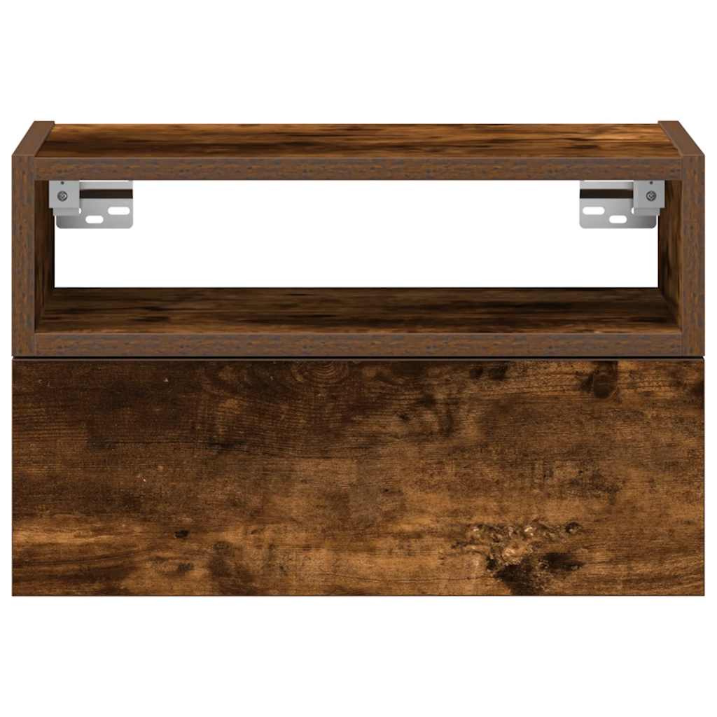 Zidni noćni ormarići 2 kom dimljeni hrast 45x26x28,5 cm